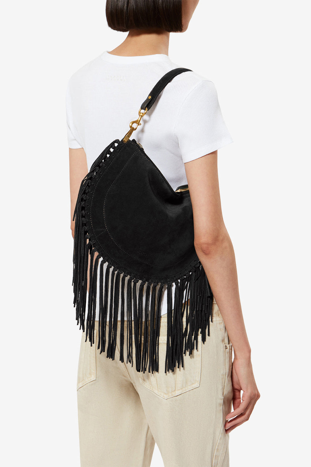 Tasche Oskan Fringes in Schwarz Isabel Marant