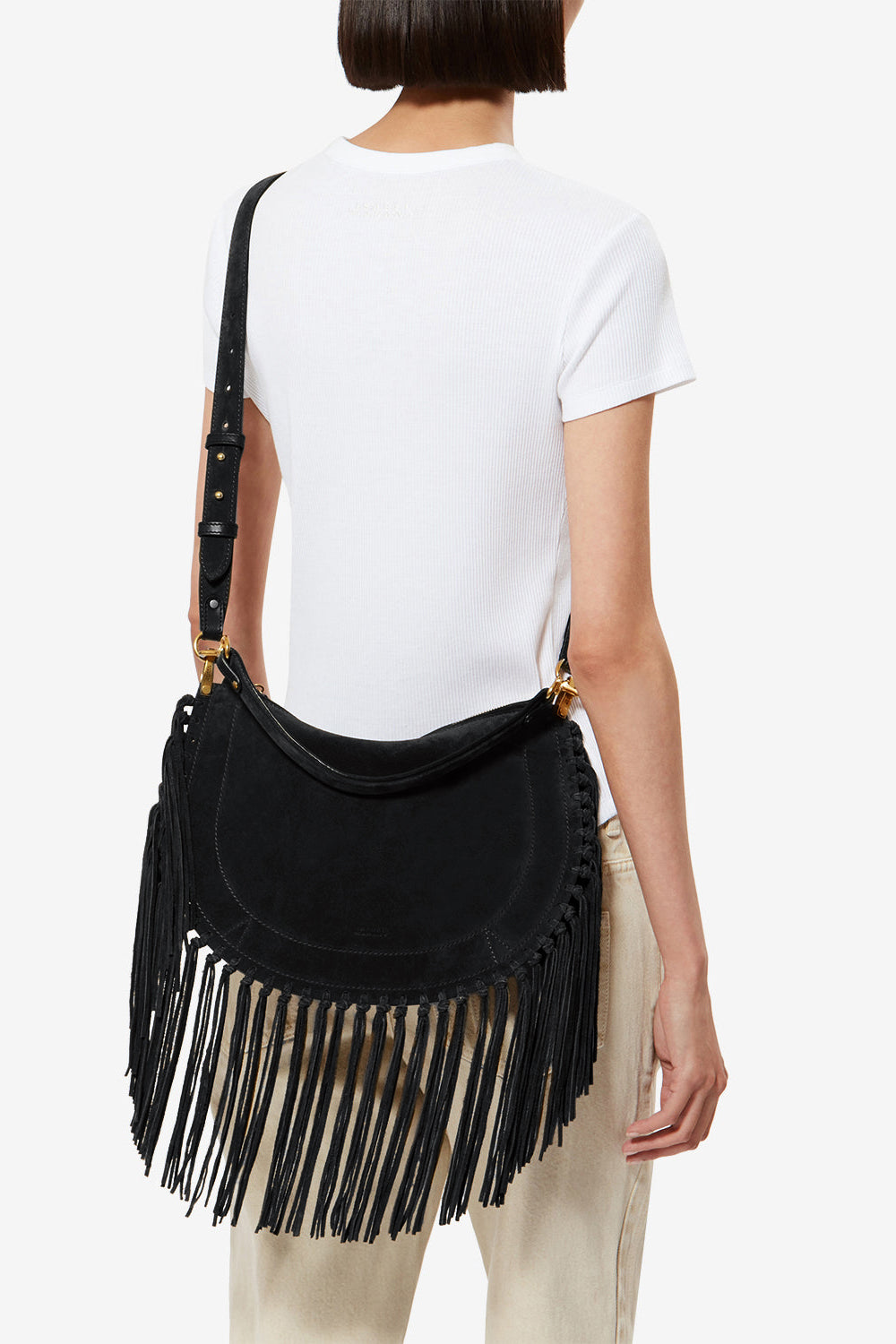 Tasche Oskan Fringes in Schwarz Isabel Marant