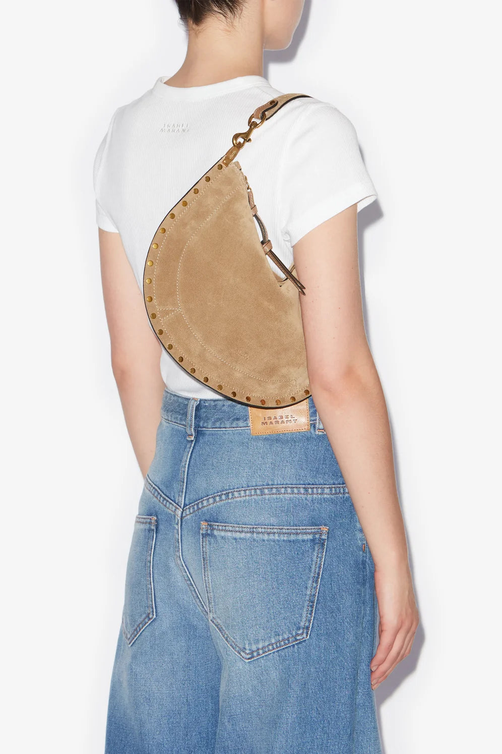 Tasche Oskan Soft Zip in Taupe Isabel Marant