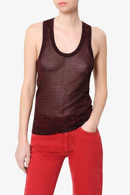 Top Cevara in Schwarz/Rot Isabel Marant