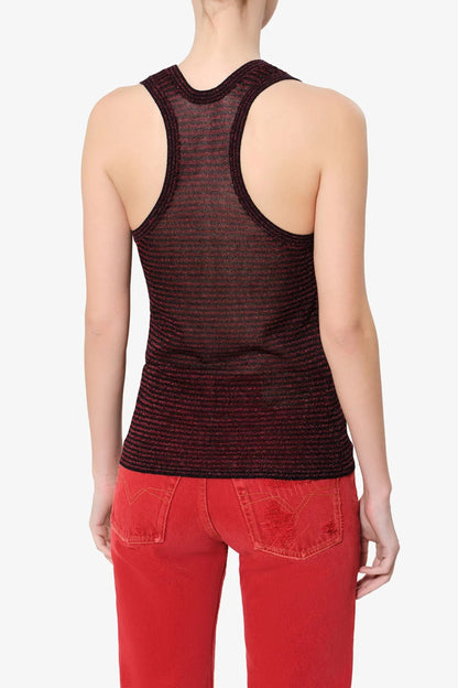 Top Cevara in Schwarz/Rot Isabel Marant