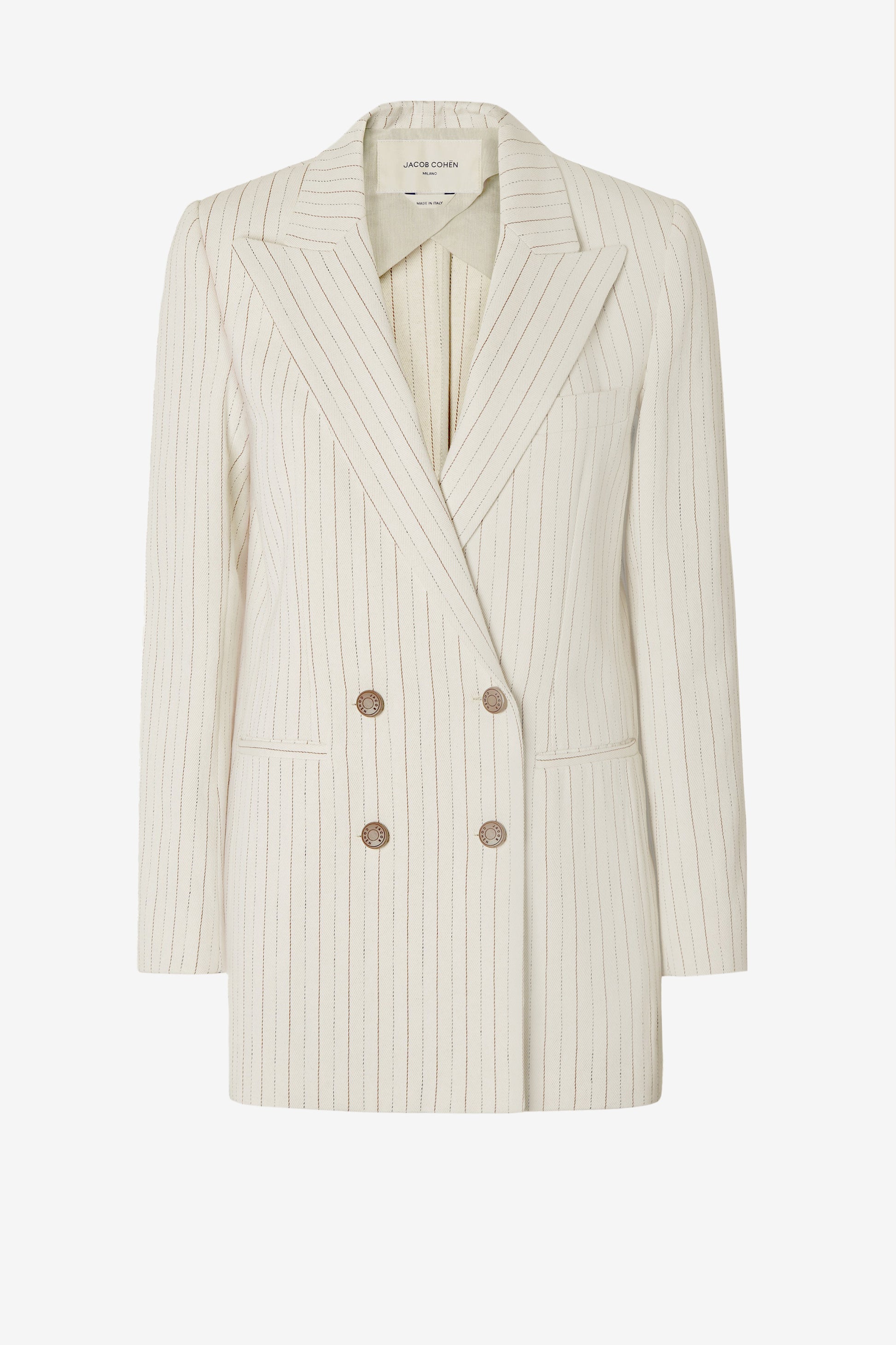Ecru Riga Marrone Blazer by Jacob Cohën - Anita Hass