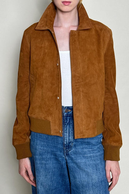Toni Suede MustardJadia Bomber Jacket - Anita Hass