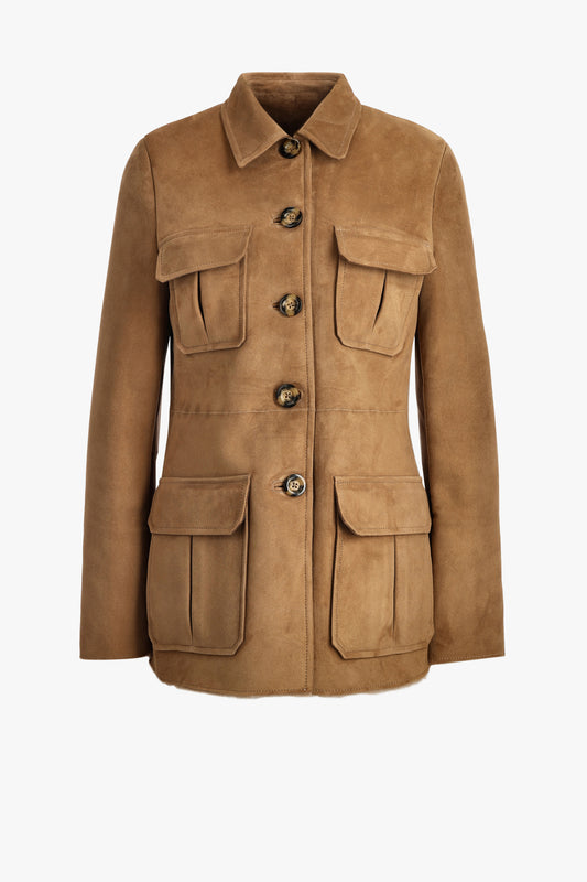 Jacke Tilda in Camel Suede Jadia