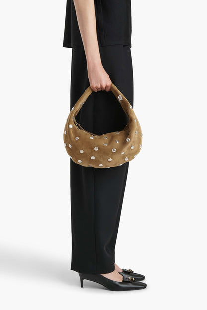 Tasche Olivia Studs Medium in Mud SuedeKhaite - Anita Hass