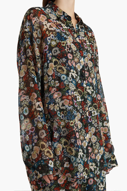 Goya Blouse in Black MultiKhaite - Anita Hass