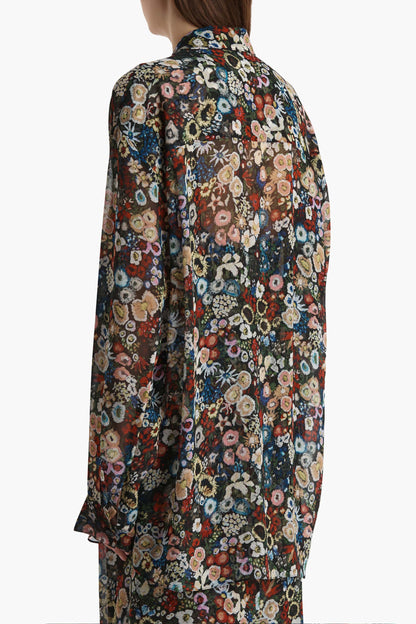 Goya Blouse in Black MultiKhaite - Anita Hass