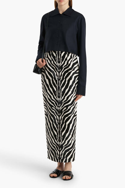Jasen Blouse in Dark Navy by Khaite - Anita Hass