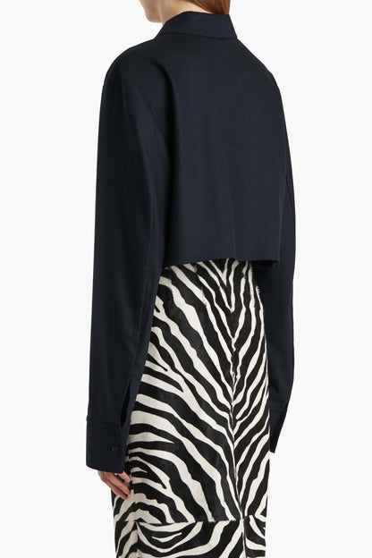 Jasen Blouse in Dark Navy by Khaite - Anita Hass