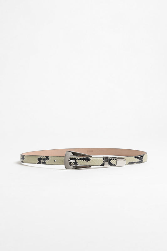 Lucca Snake Belt in Natural/SilverKhaite - Anita Hass