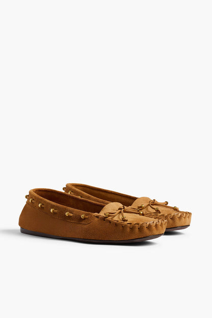 Loafer Milly in Suede Caramel Khaite