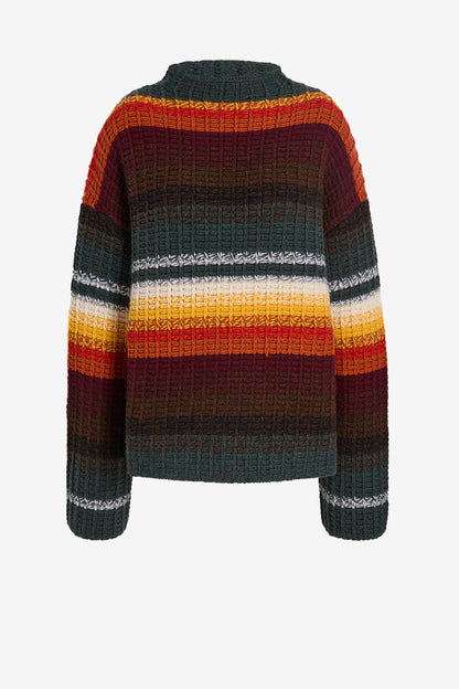 Yanis Sweater in Multi Stripes by Khaite - Anita Hass