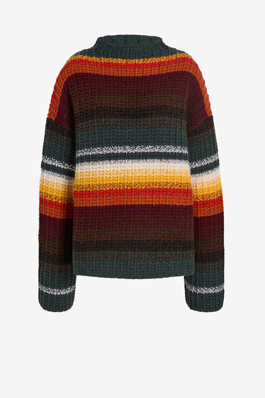 Yanis Sweater in Multi Stripes by Khaite - Anita Hass