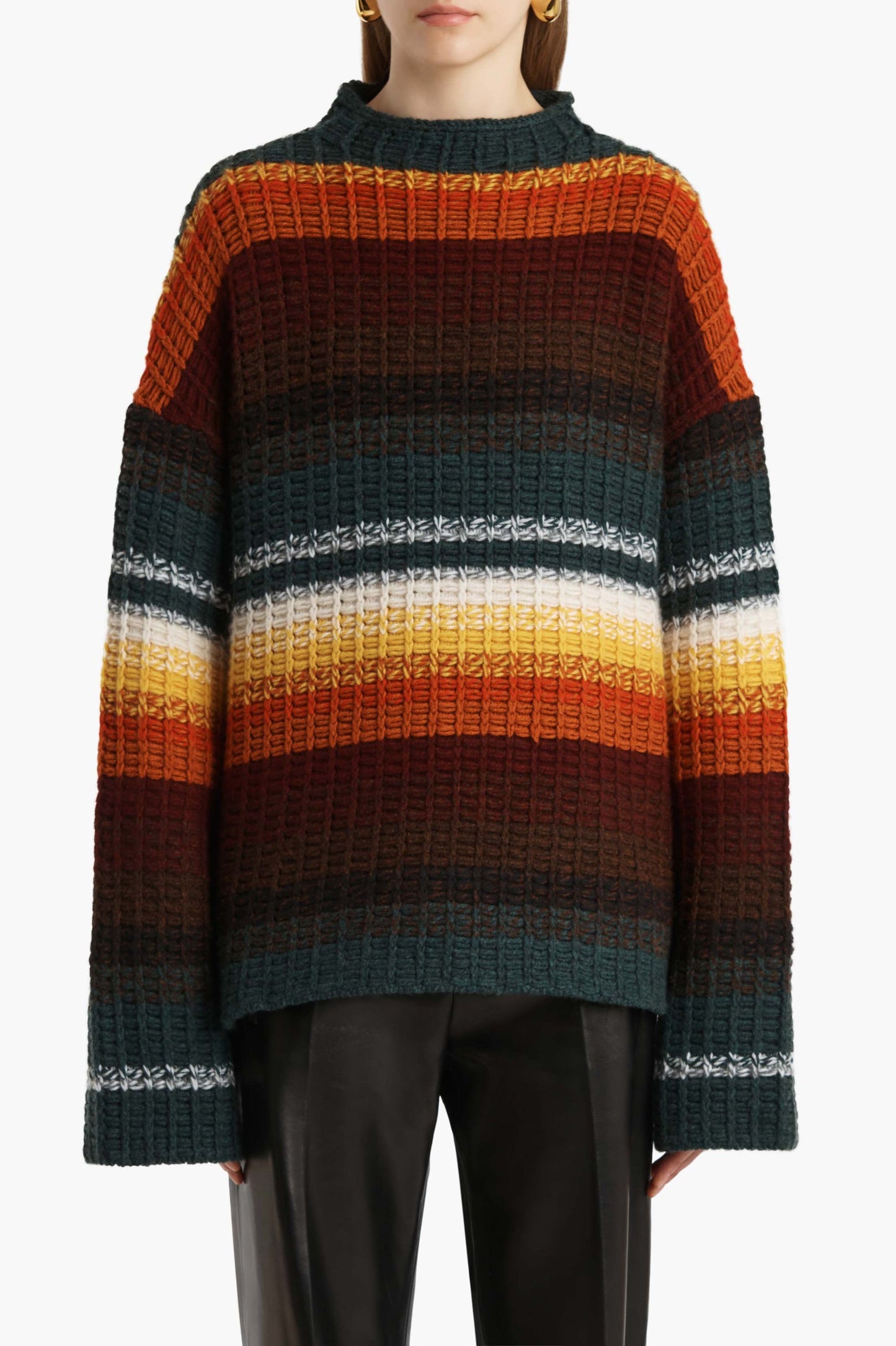 Yanis Sweater in Multi Stripes by Khaite - Anita Hass