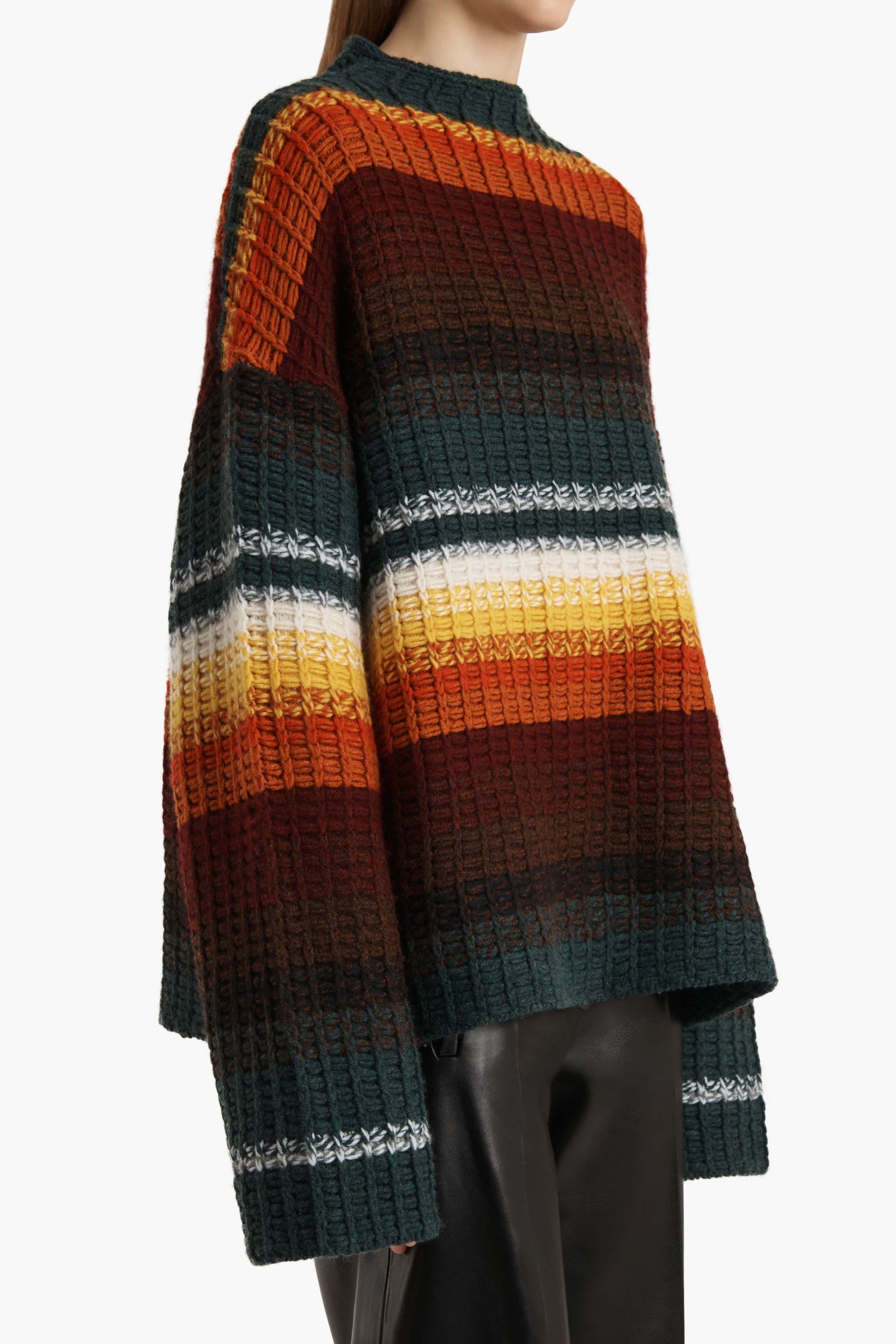 Yanis Sweater in Multi Stripes by Khaite - Anita Hass
