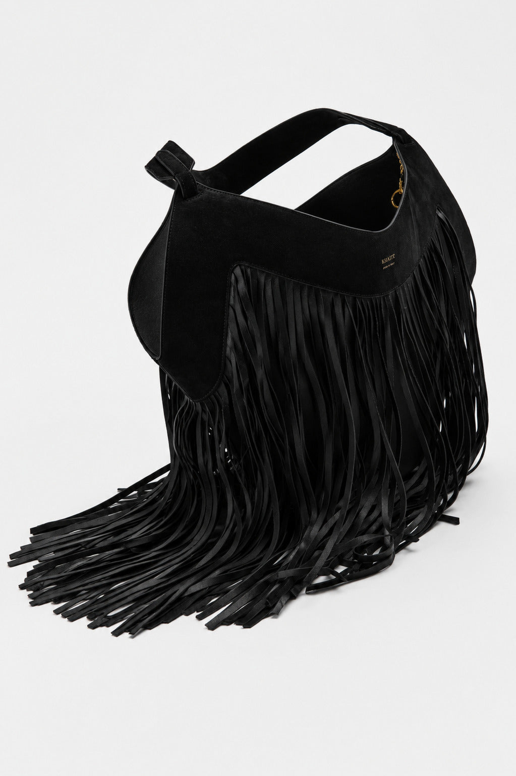 Lotus Fringes Small Bag in Black