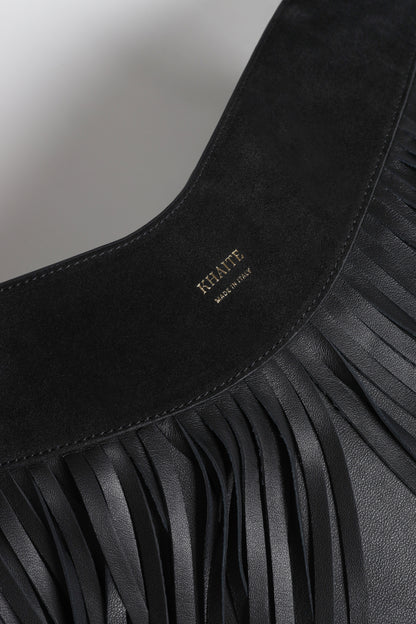 Lotus Fringes Small Bag in Black