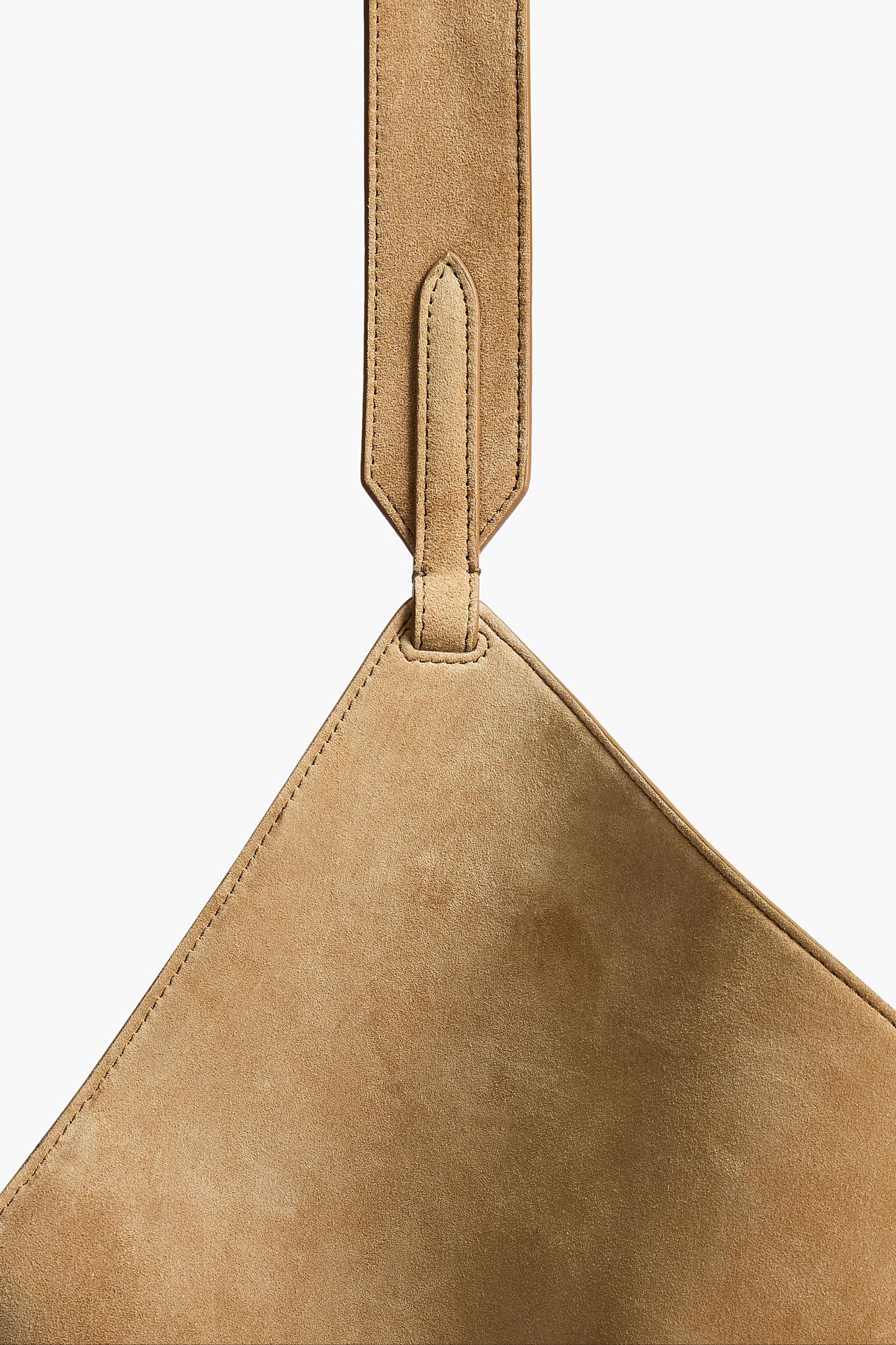 Tasche Lotus Small in Mud Suede Khaite