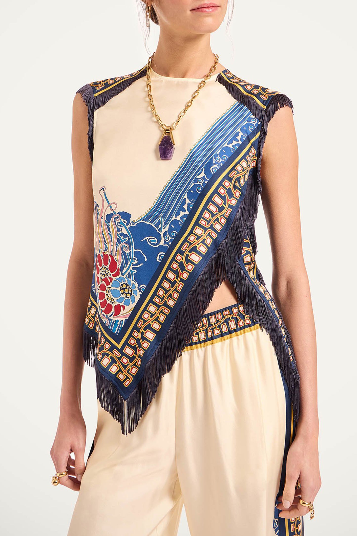 Top Scarf Lemuria Placée in Blue