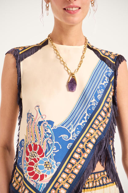 Top Scarf Lemuria Placée in BlueLa Double J - Anita Hass