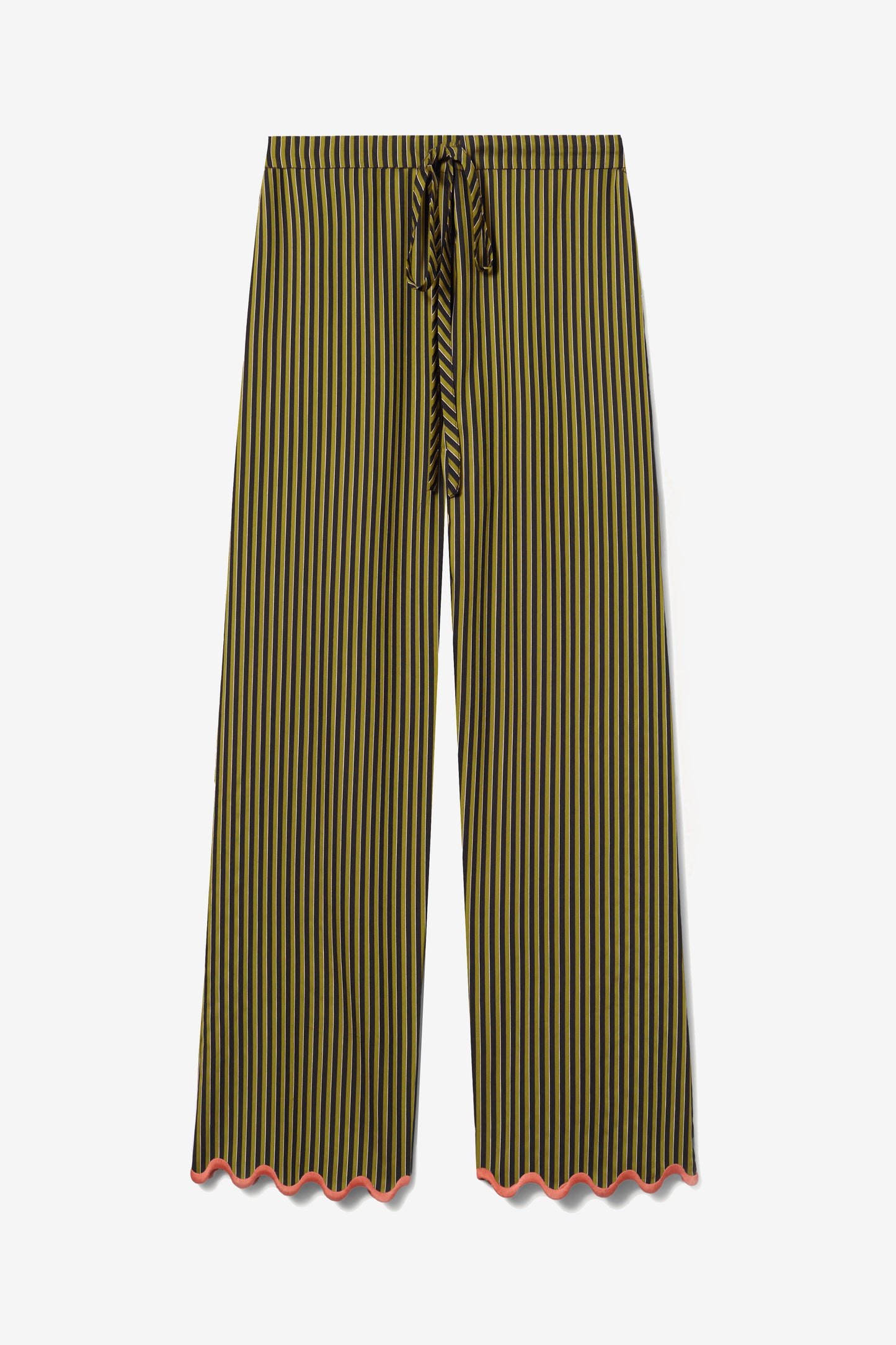 Pinstripe Green Drawstring Pants