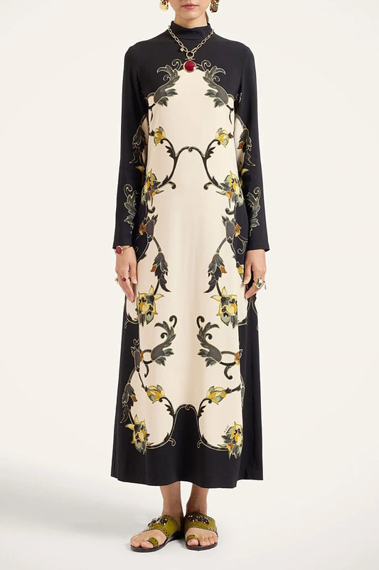 Kleid Halle in Buttercup Black La Double J