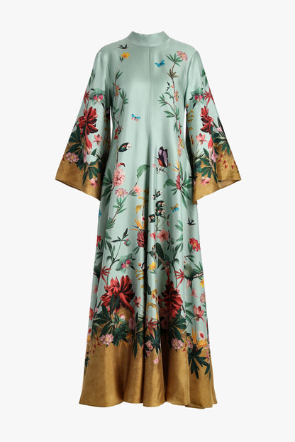 Kleid Magnifico Zooflora in Light Blue La Double J