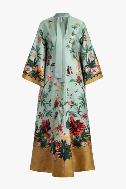 Kleid Magnifico Zooflora in Light Blue La Double J