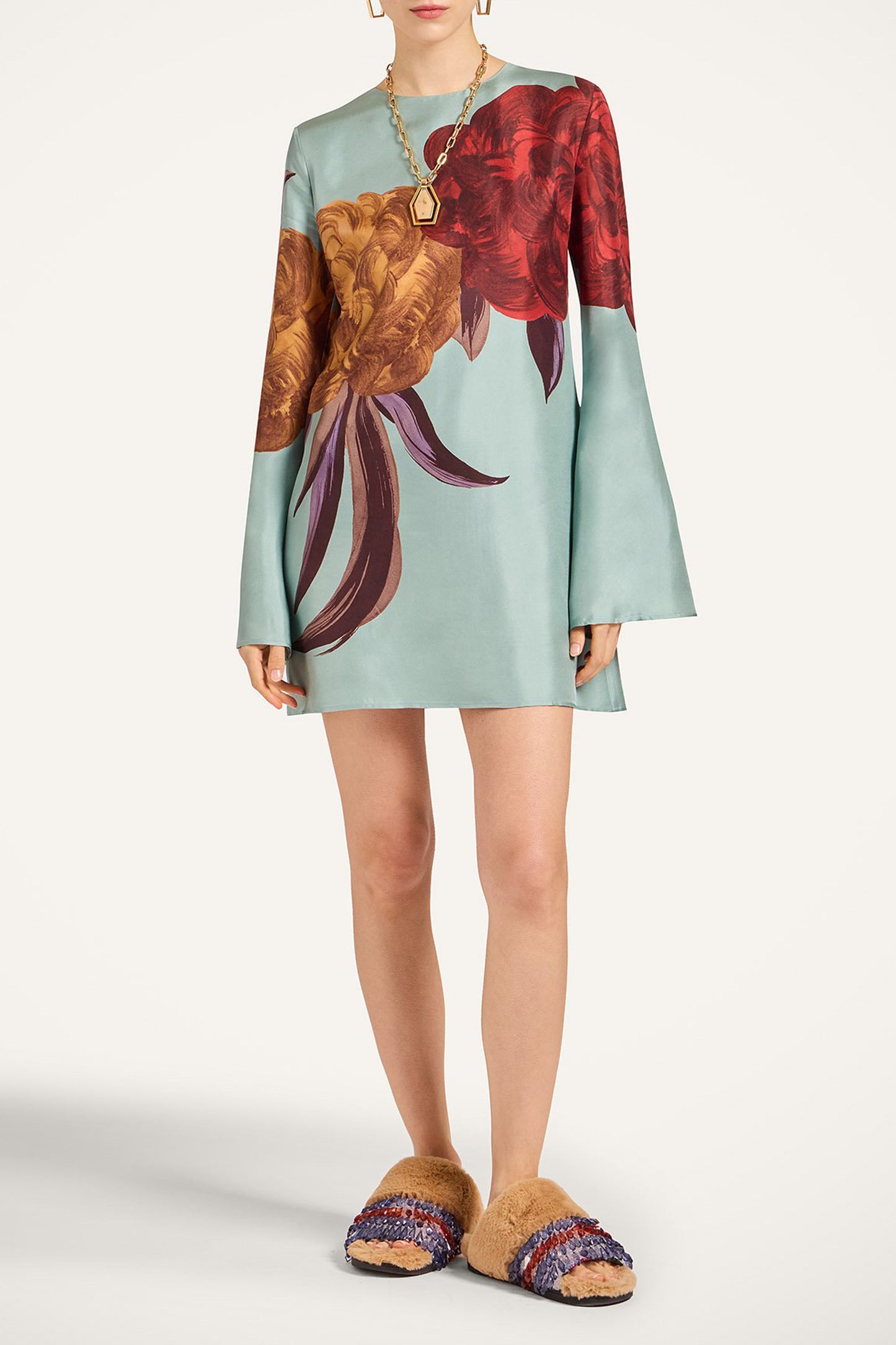 Vestido Swing Mini Peony en azul claro de La Double J - Anita Hass