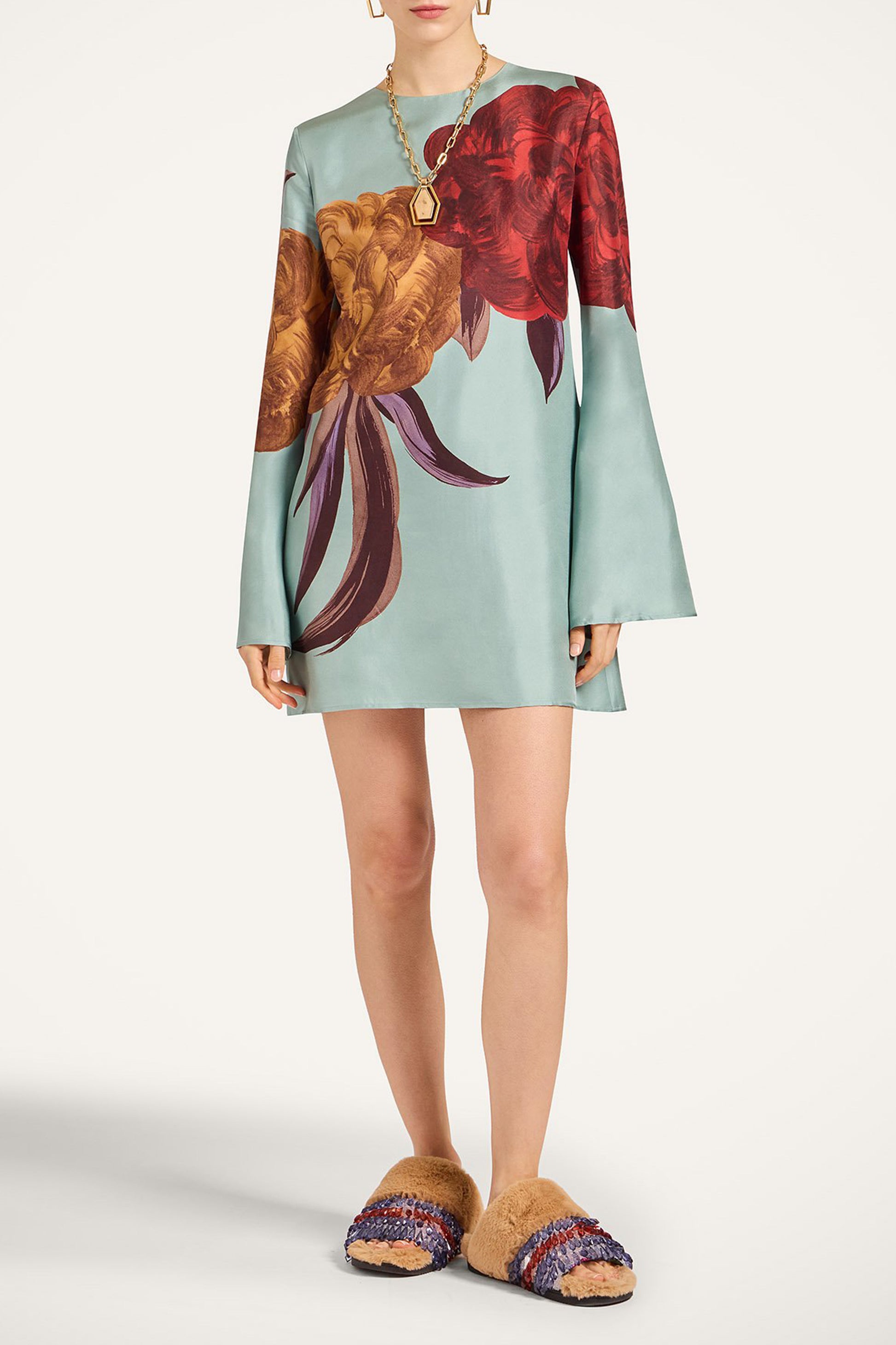 Vestido Swing Mini Peony en azul claro de La Double J - Anita Hass