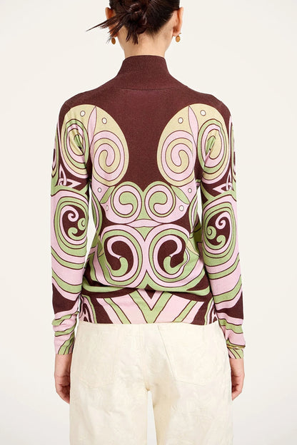 Pullover Silky Swirl in Burgundy La Double J