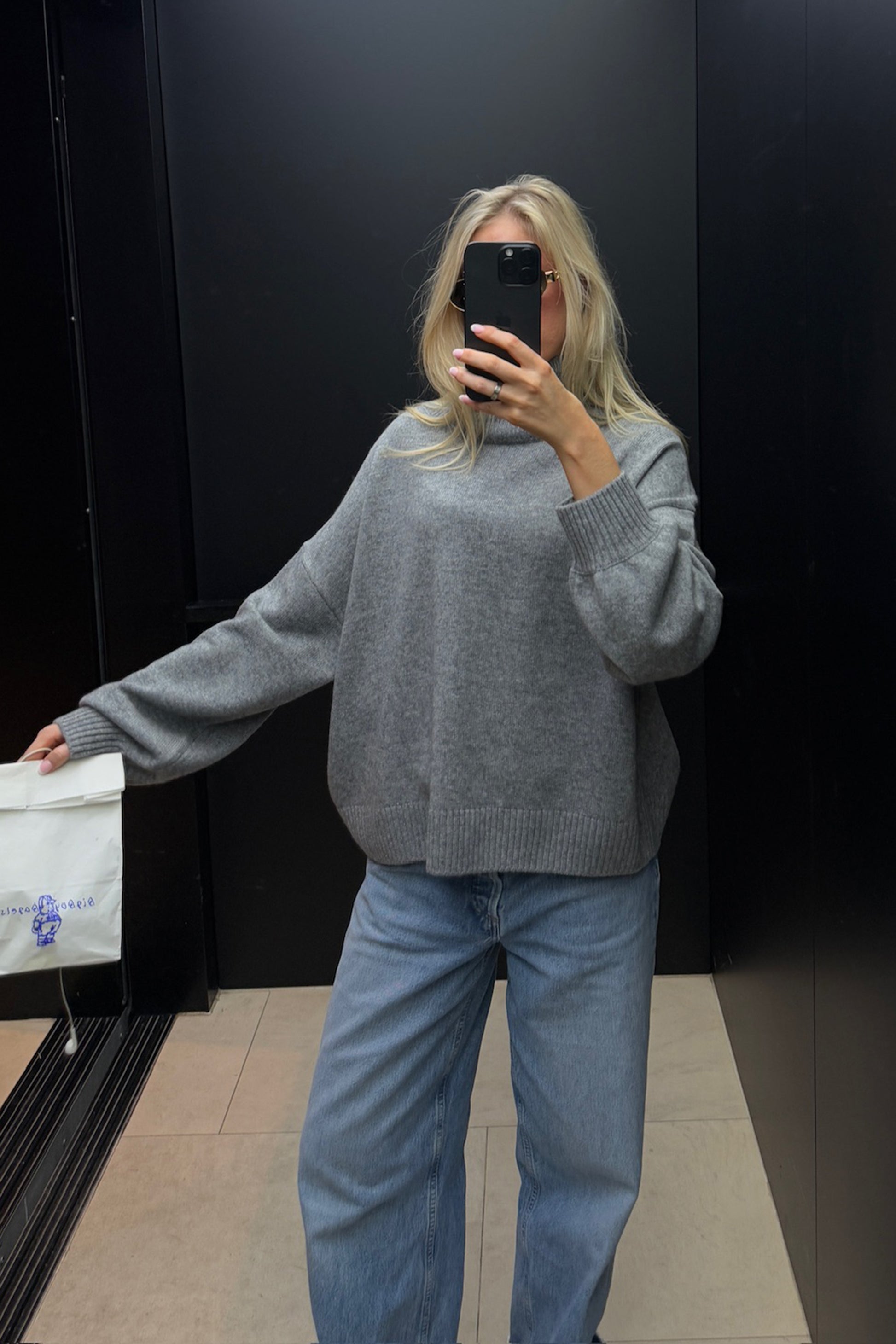 Rollkragenpullover Cocoon in GrauLadneri - Anita Hass