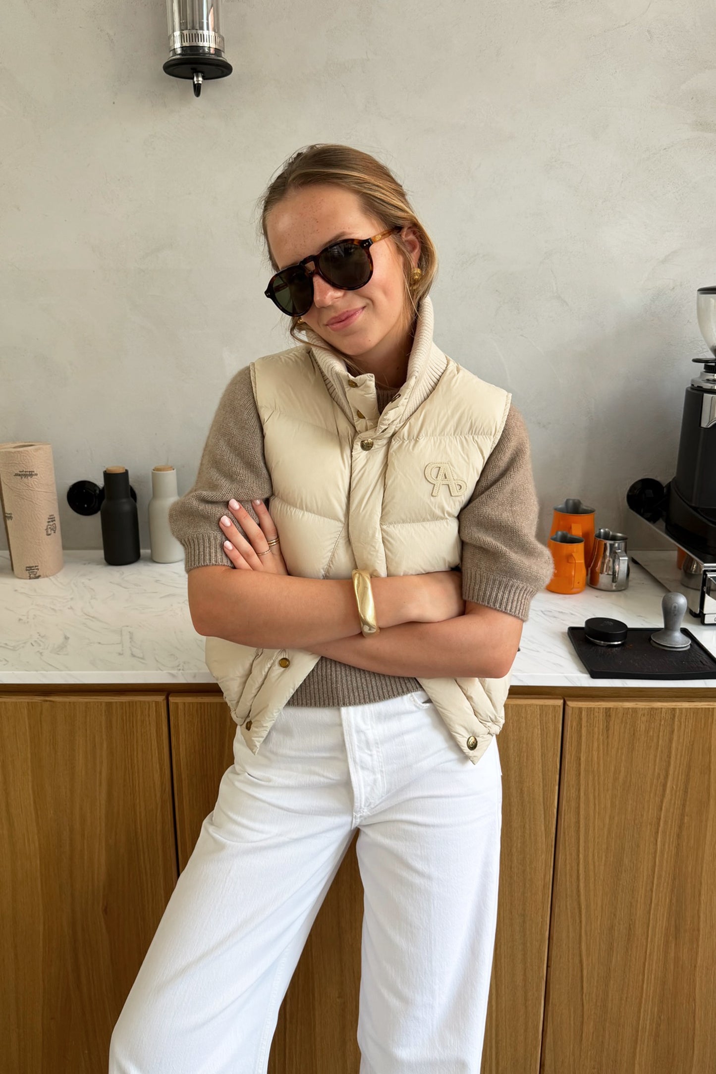 Weste Auray in Cream Ladneri