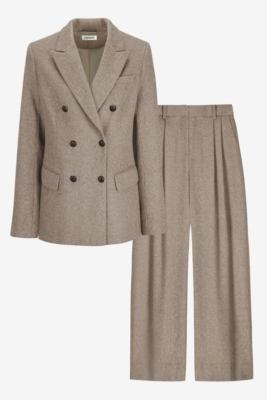 Anzug Set in Taupe Melange Ladneri