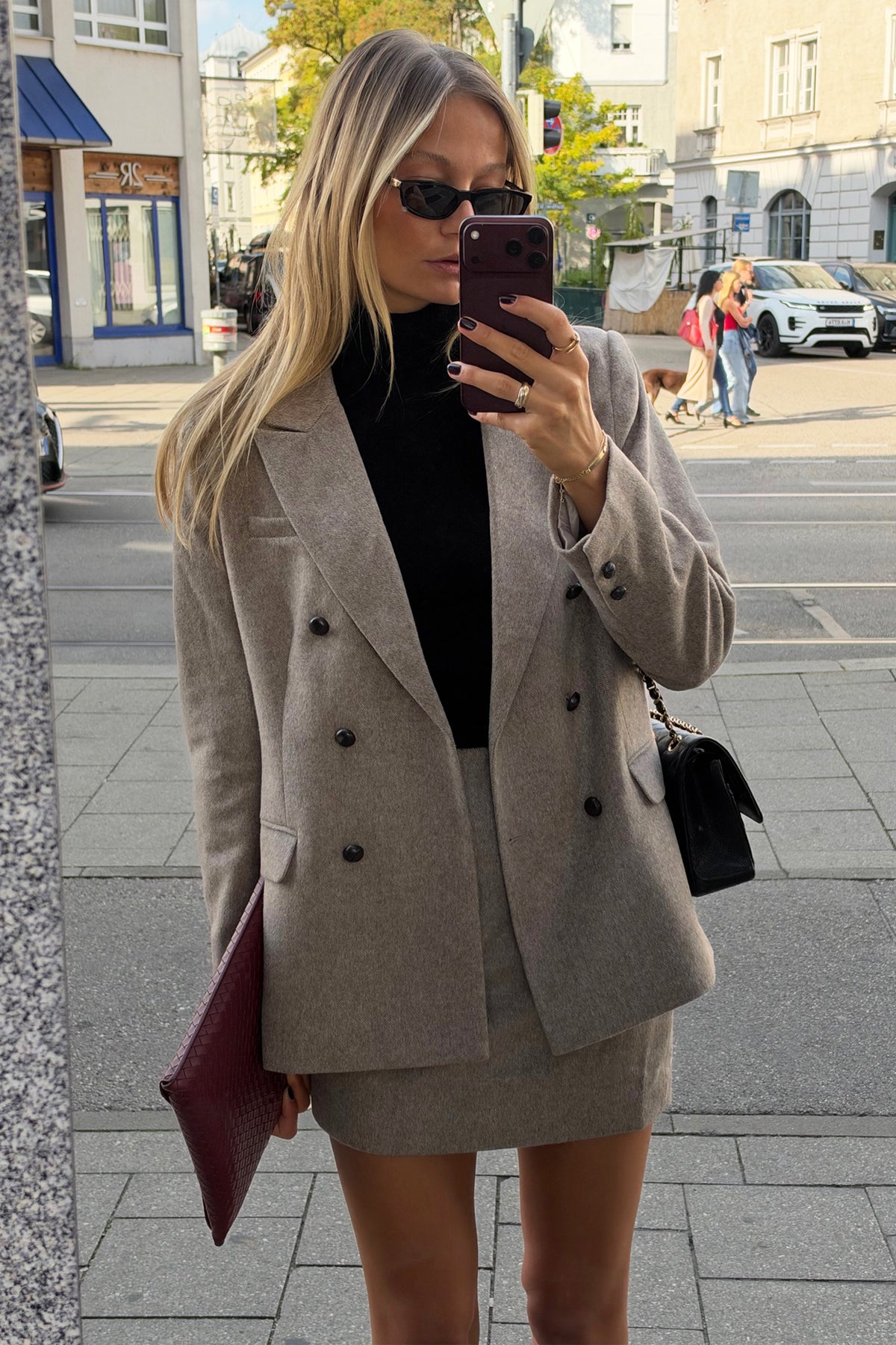 Blazer Manon in Taupe Melange Ladneri
