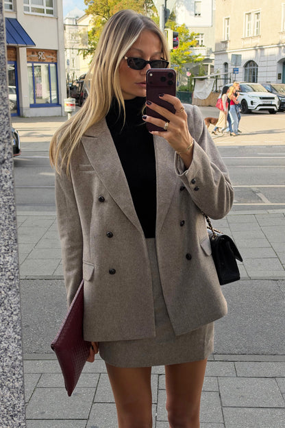 Blazer Manon in Taupe Melange Ladneri