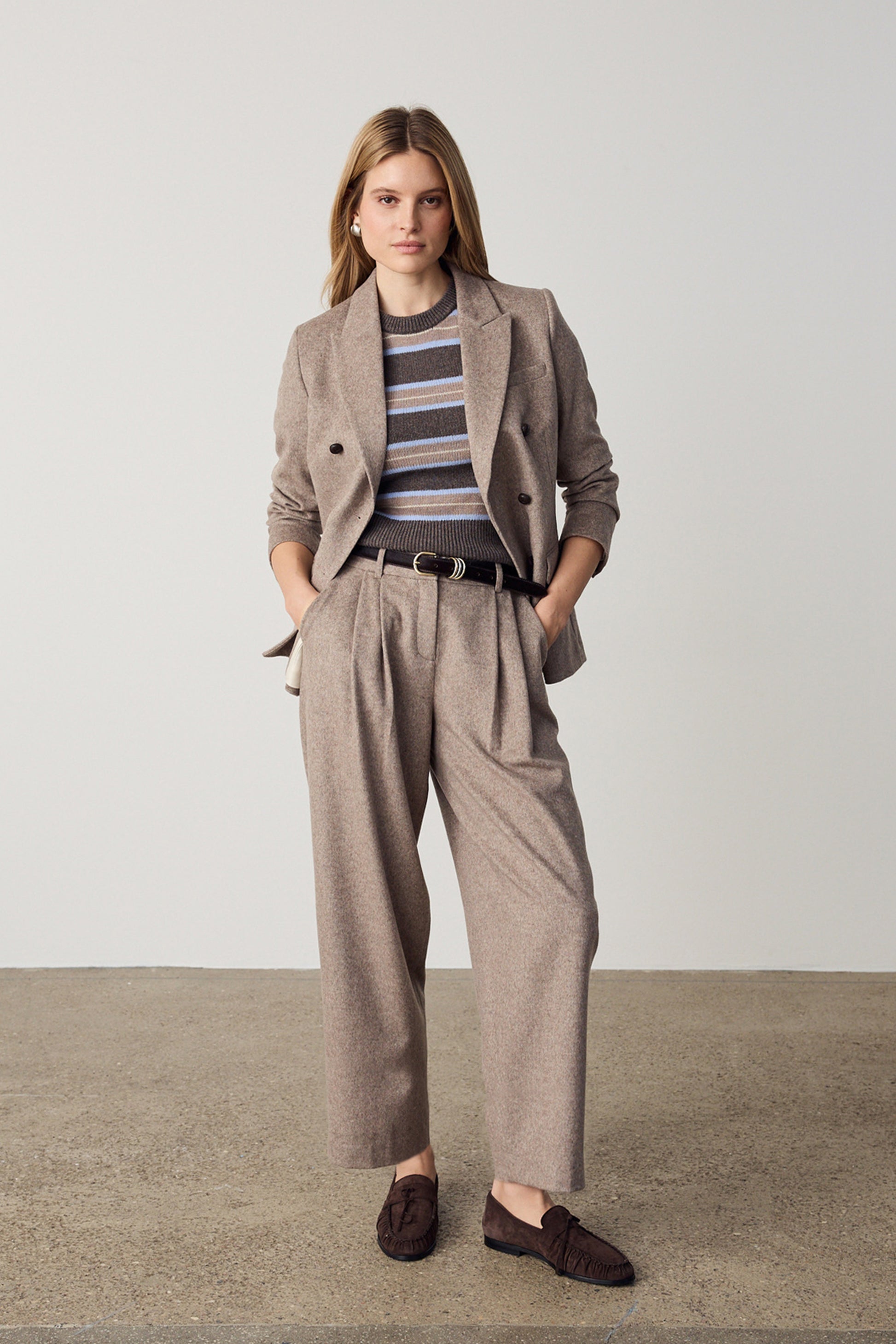 Blazer Manon in Taupe Melange Ladneri
