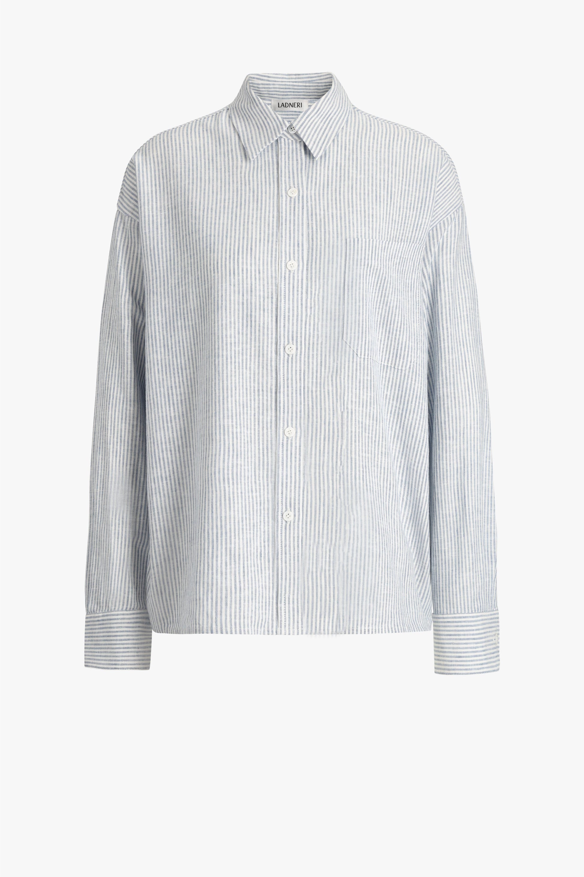 Bea Blouse in Light Blue/White – Ladneri 