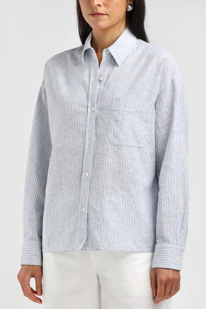 Bea Blouse in Light Blue/White – Ladneri
