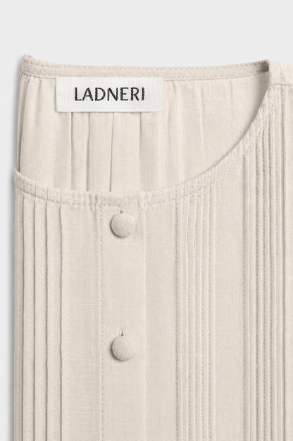 Bellina Blouse in Beige by Ladneri