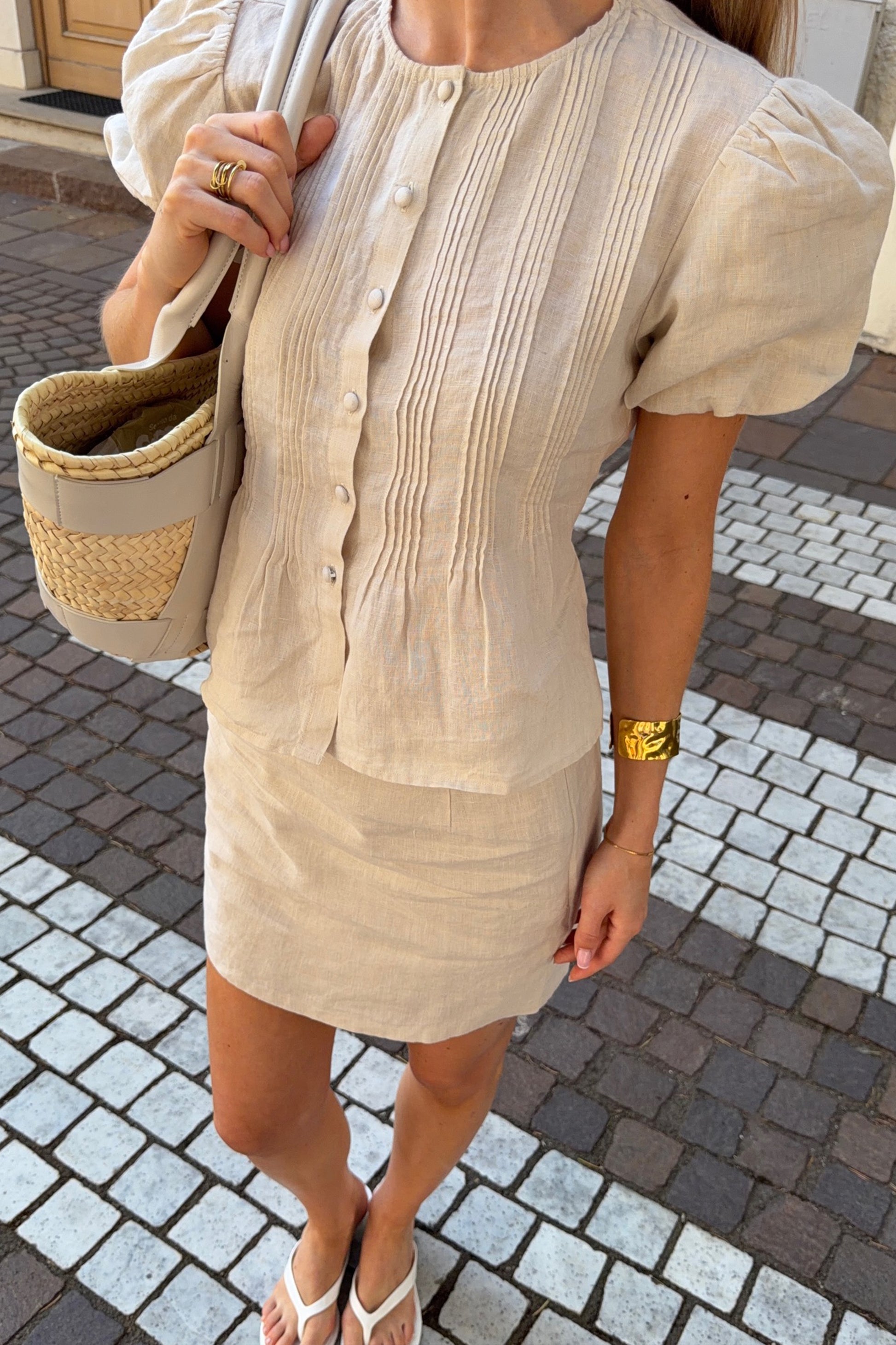 Bluse Bellina in Beige Ladneri