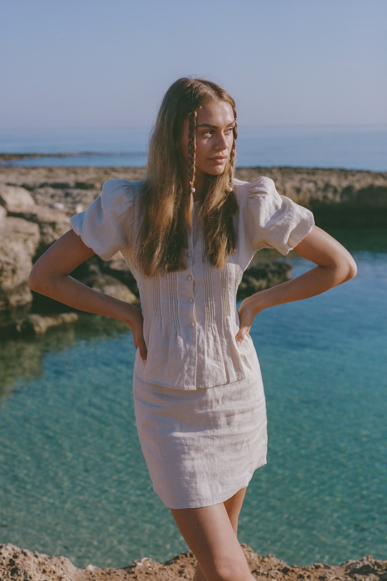 Bluse Bellina in Beige Ladneri