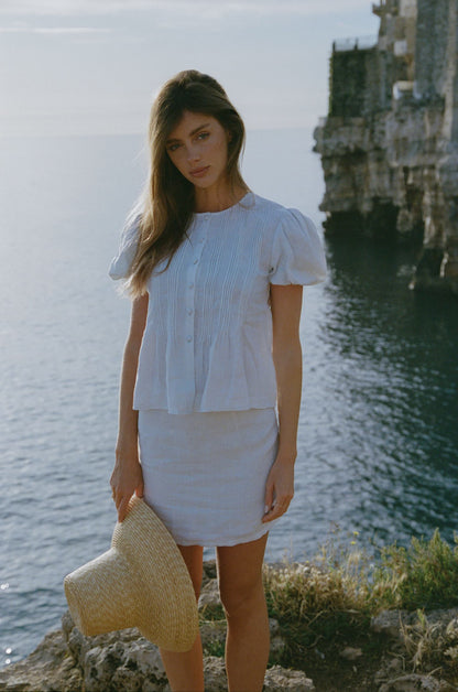 Bluse Bellina in Hellblau Ladneri