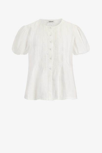 Bellina Blouse in White Ladneri