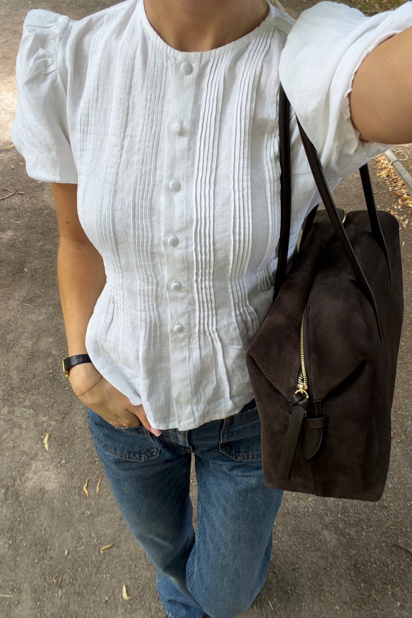 Bluse Bellina in Weiß Ladneri