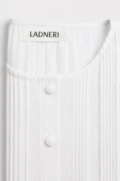 Bellina Blouse in White Ladneri