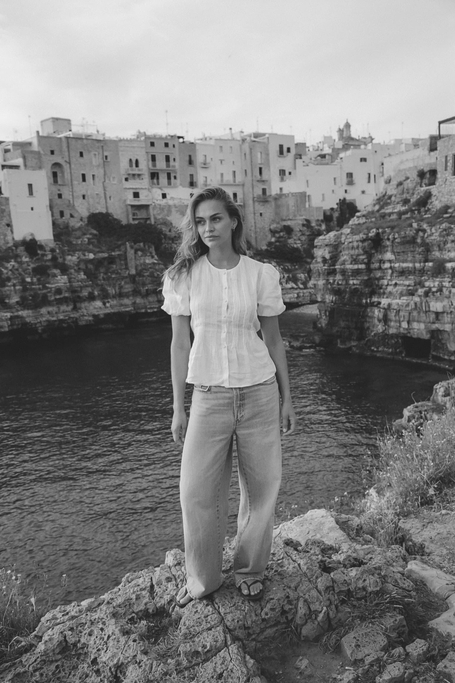 Bluse Bellina in Weiß Ladneri