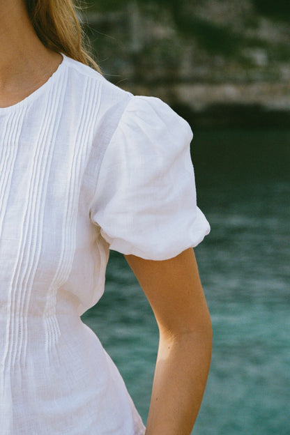 Bluse Bellina in Weiß Ladneri