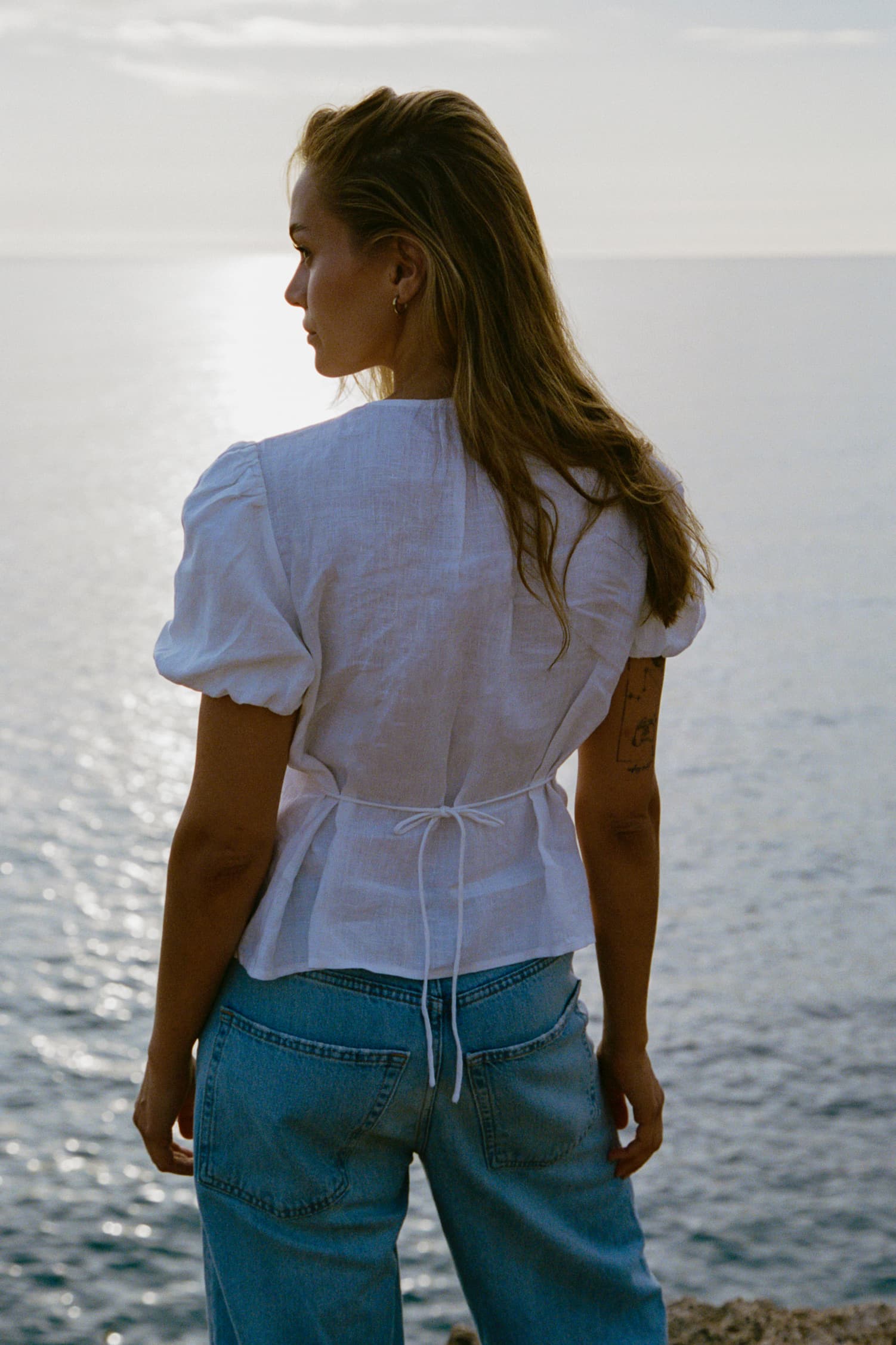 Bluse Bellina in Weiß Ladneri