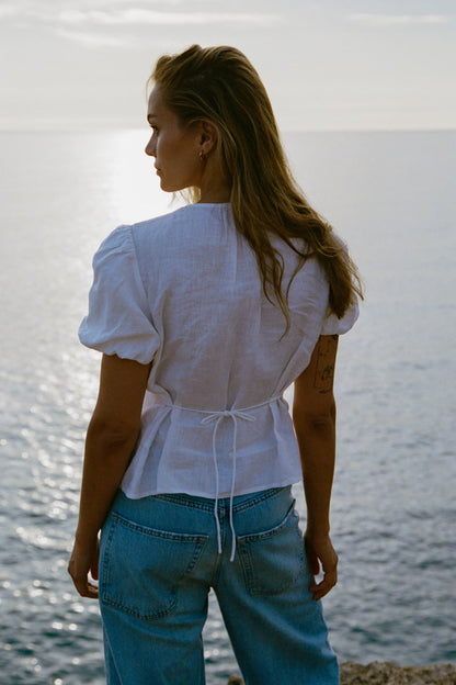 Bluse Bellina in Weiß Ladneri